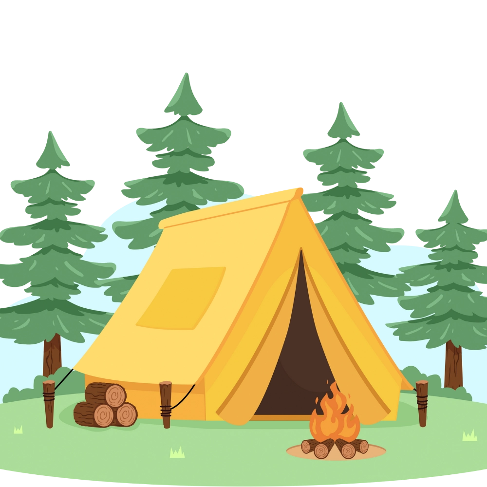 Graphic of a camp