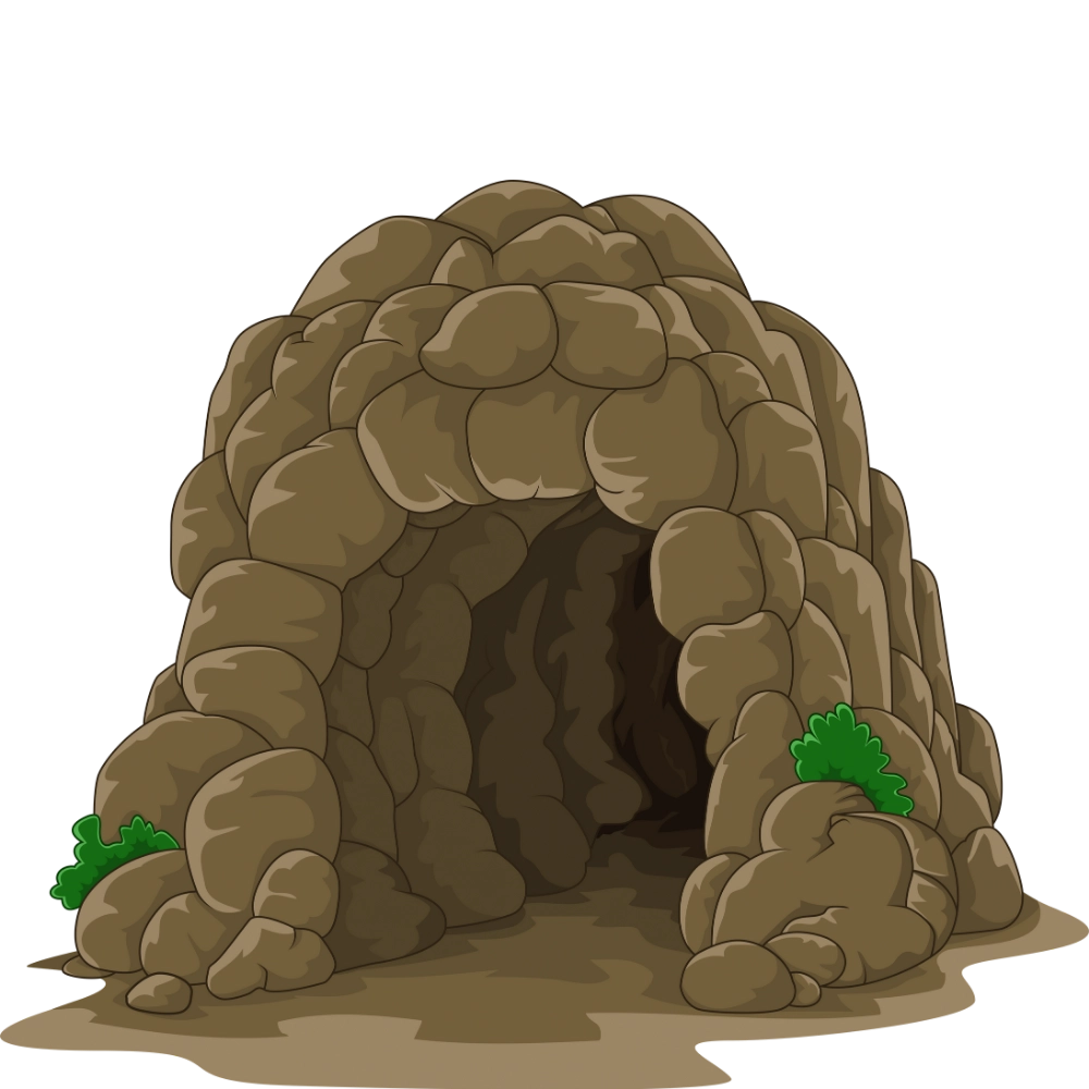 Graphic of a cave